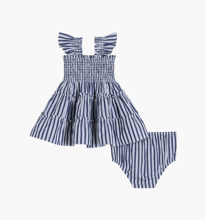 The Baby Ellie Nap Dress - Navy Stripe