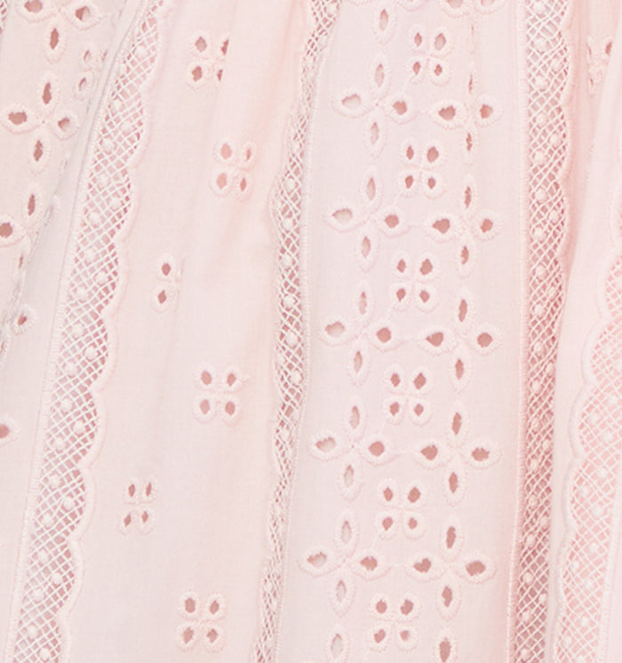 The Baby Ellie Nap Dress - Pink Broderie Voile