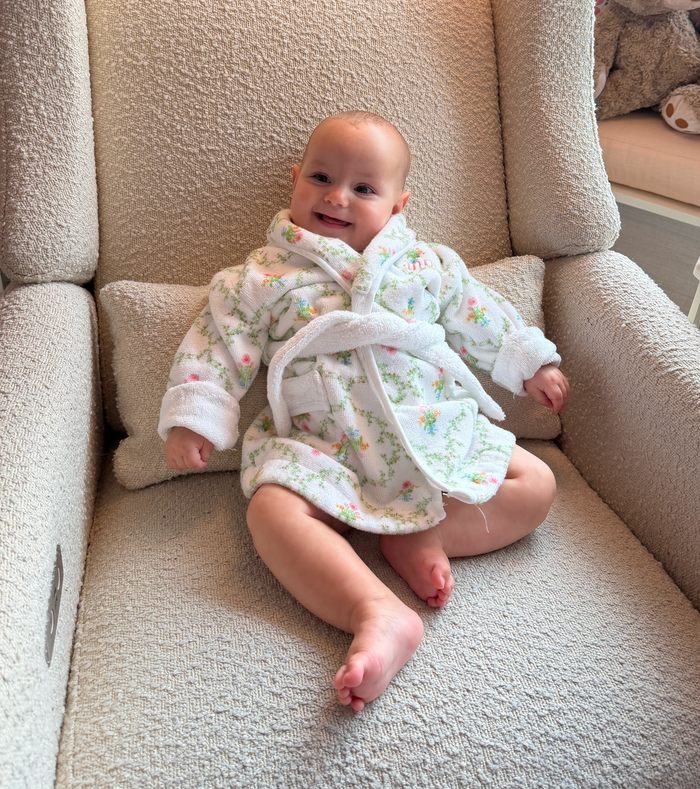The Baby Hotel Robe - Pastel Trellis