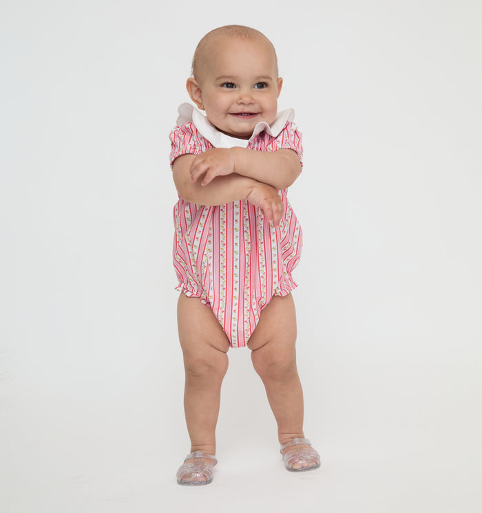 The Baby Nova Bubble - Pansy Stripe Pink