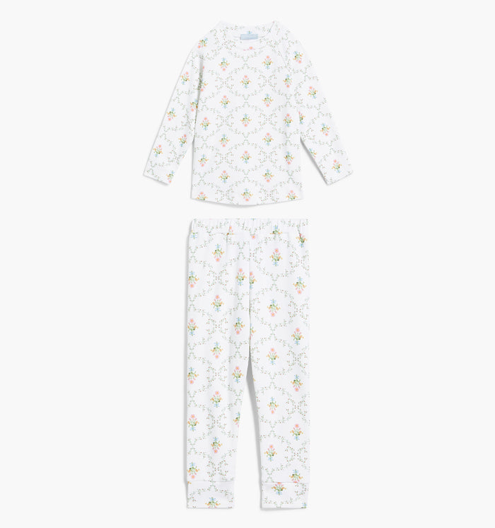 The Baby PJ Set - Pastel Trellis