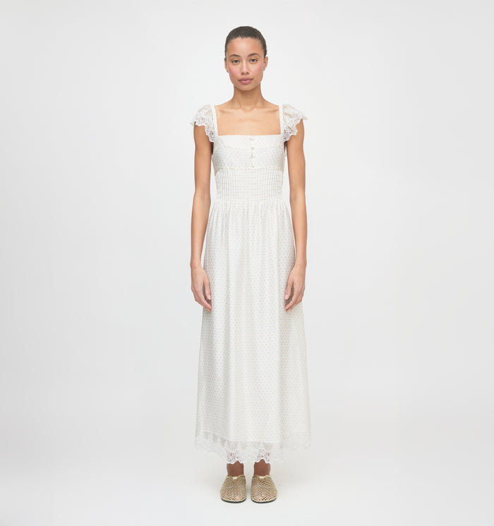 The Beckham Dress - Sand Dot