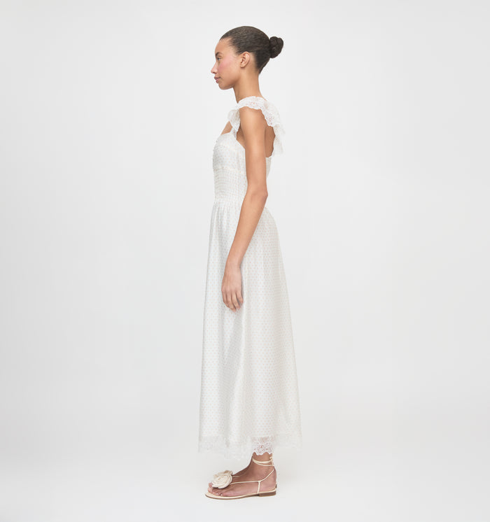 The Beckham Dress - Sand Dot