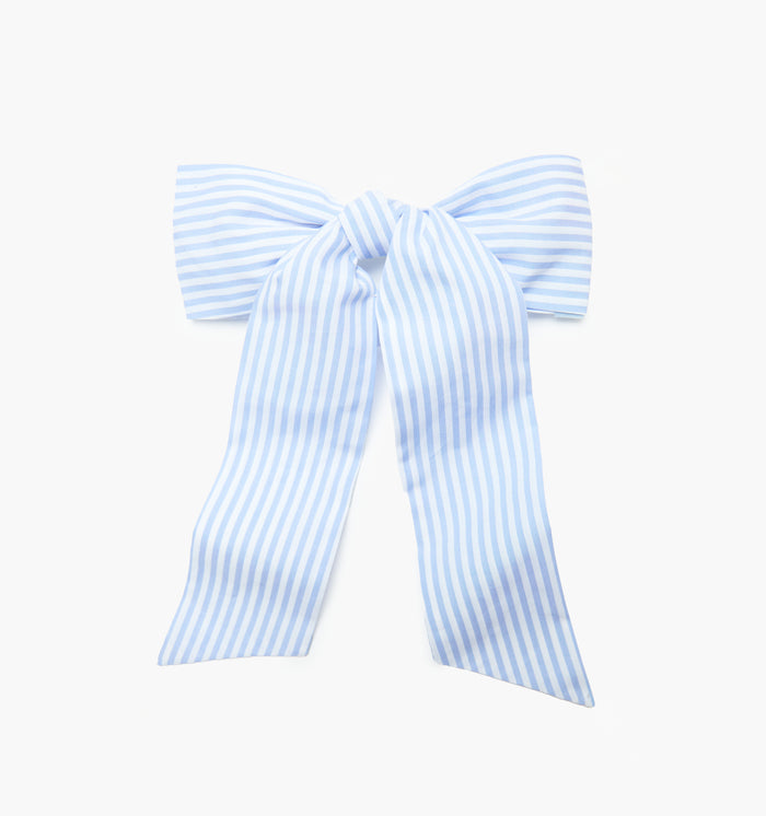 The Belle Bow - Blue/White Stripe