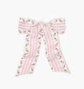 The Belle Bow - Pink Floral Dot Stripe