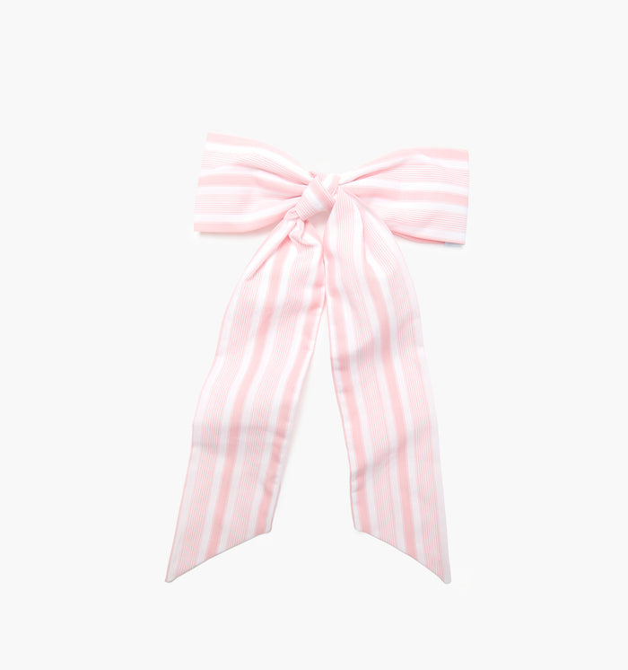 The Belle Bow - Pink Variegated Stripe