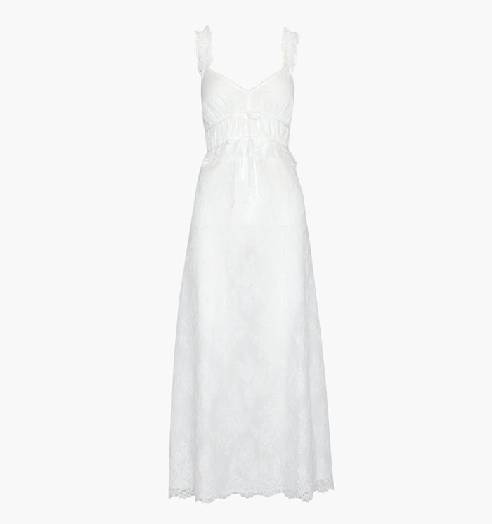 The Bonnie Nightgown - White Magnolia Lace