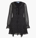 The Bridget Dress in Black Polka Dot color: Black Polka Dot