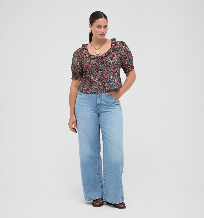 The Camri Top -  Jacobean Sprig