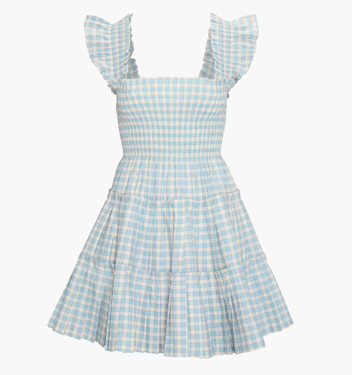 monogram: blue-red-gingham