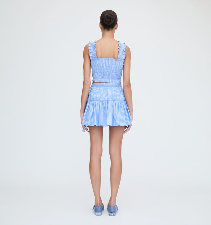 The Chelsea Skirt - Blue Stripe