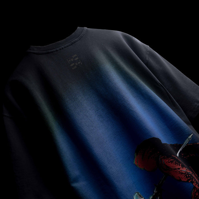 Oversized premium washed finish t-shirt with The Clash artwork