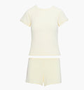 The Coco Pointelle PJ Set - Butter Yellow Pointelle