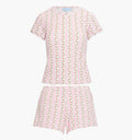 The Coco Pointelle PJ Set - Pink Floral Dot Stripe