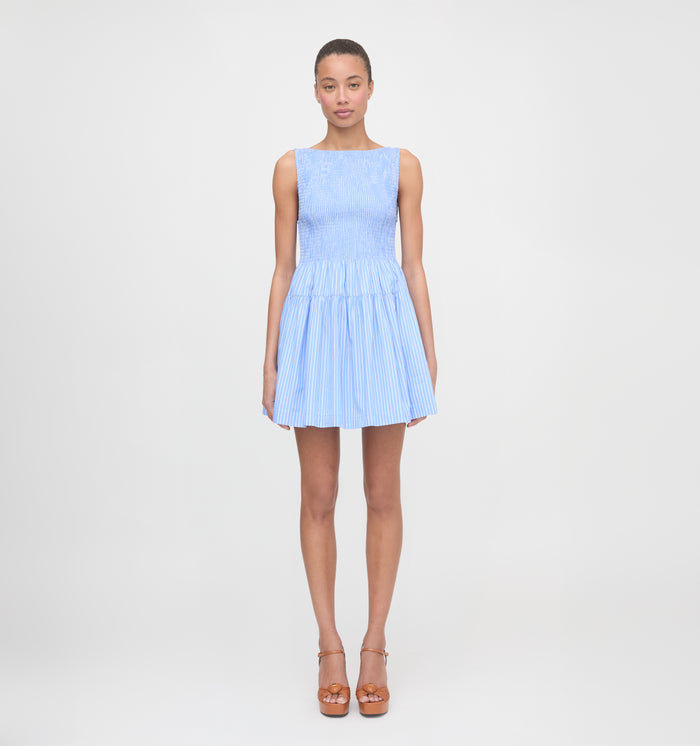 The Cosima Mini Nap Dress - Blue Stripe