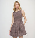 The Cosima Mini Nap Dress - Chocolate Ditsy Thistle