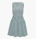 The Cosima Mini Nap Dress - Green Stripe