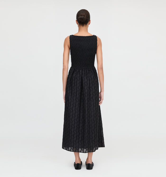 The Cosima Nap Dress in Black Fil Coupé color: Black Fil Coupé