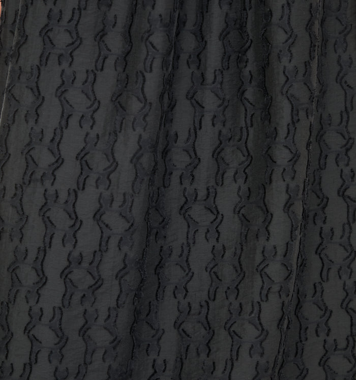Black Fil Coupé Fabric color: Black Fil Coupé