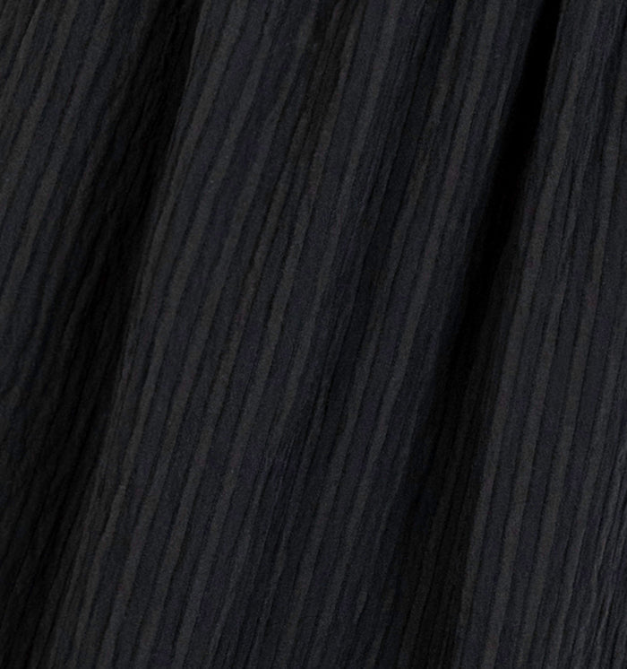 The Cosima Nap Dress - Black Tonal Seersucker