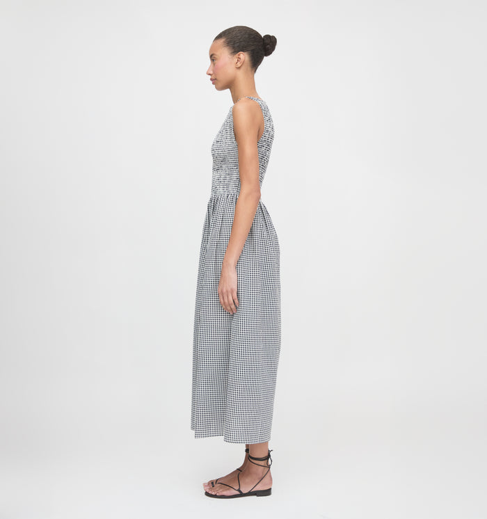 The Cosima Nap Dress - Black/Sand Gingham