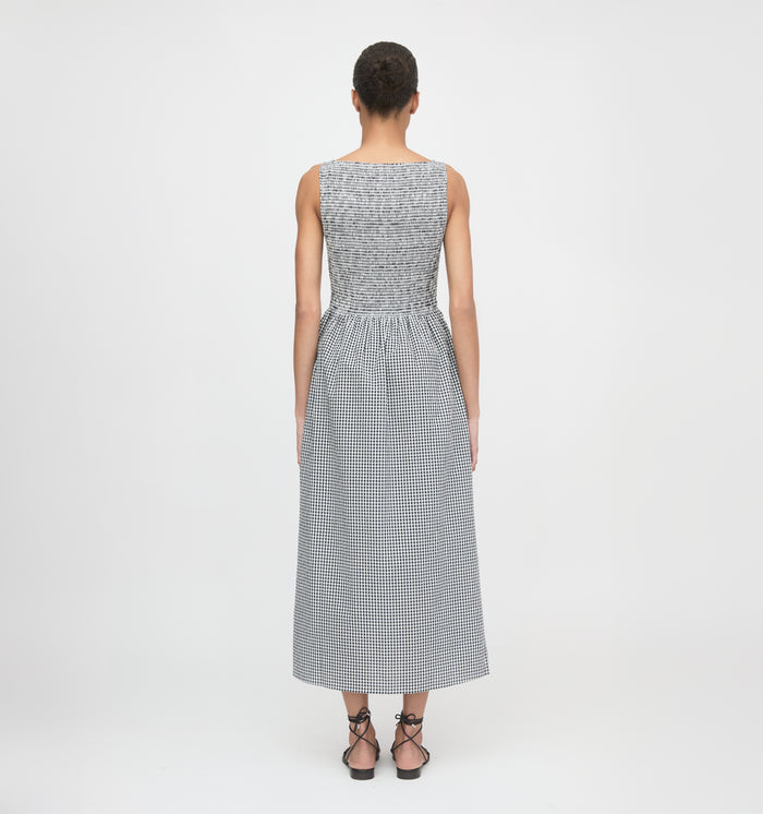 The Cosima Nap Dress - Black/Sand Gingham