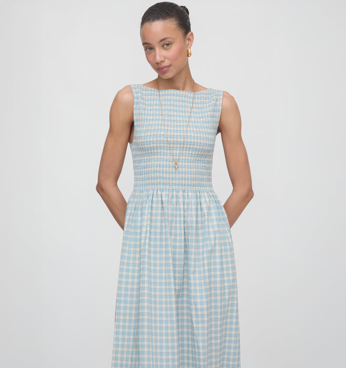 The Cosima Nap Dress - Blue/Red Gingham