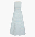 monogram: blue-red-gingham