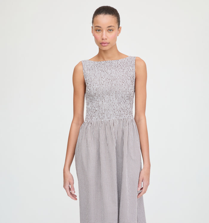 The Cosima Nap Dress - Chocolate Gingham
