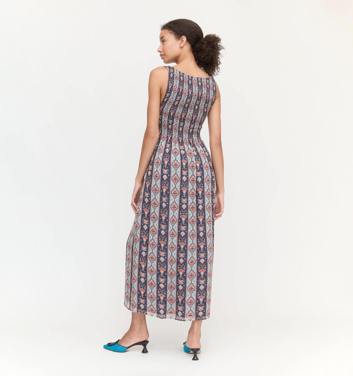 The Cosima Nap Dress - Navy Emma Stripe
