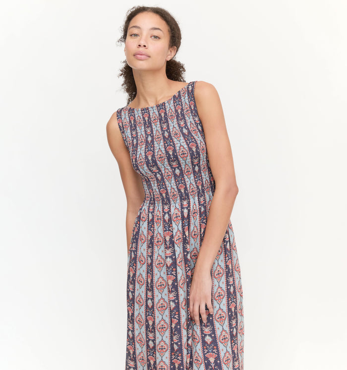 The Cosima Nap Dress - Navy Emma Stripe