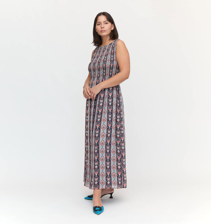 The Cosima Nap Dress - Navy Emma Stripe