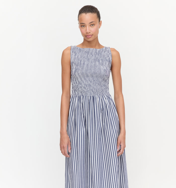 The Cosima Nap Dress - Navy Stripe