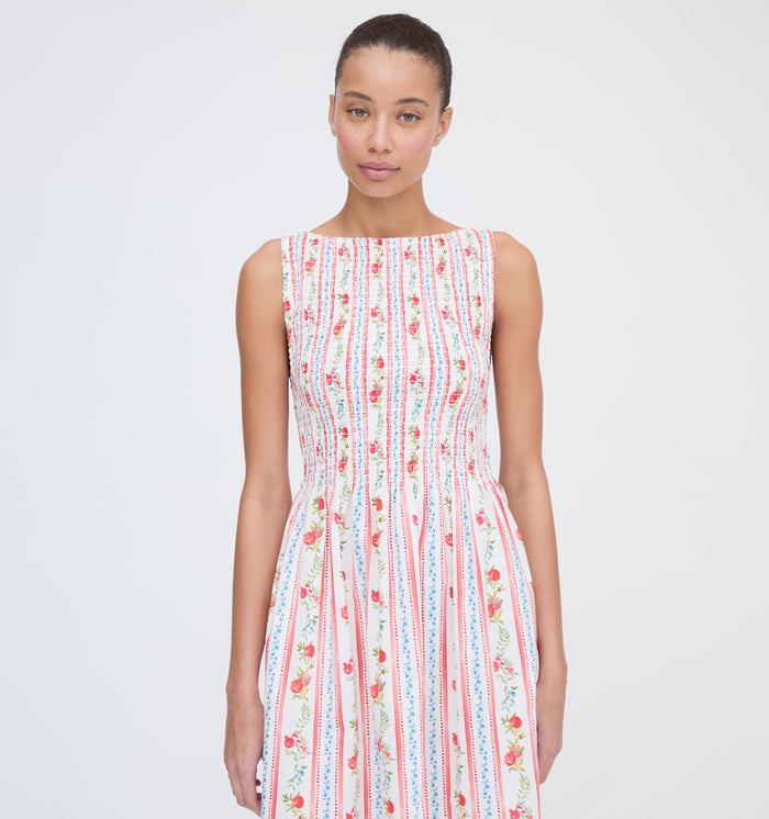 The Cosima Nap Dress - Pomegranate Stripe
