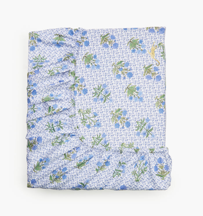 The Crib Sheet - Blue Block Print