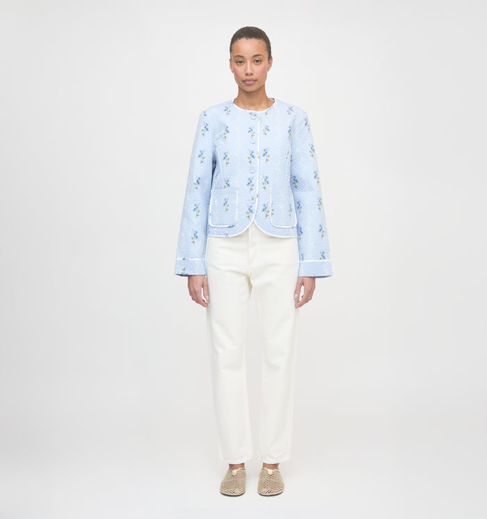 The Cropped Rowan Jacket - Bluebell Waltz