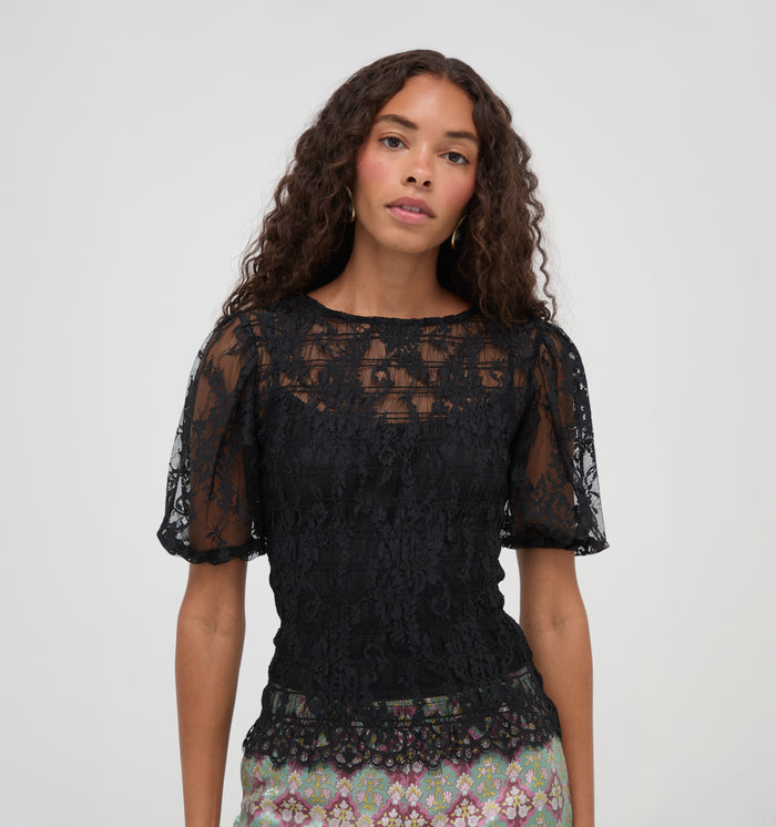 The Dalia Nap Top -  Black