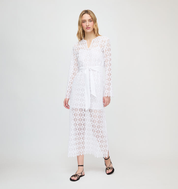 The Darinka Dress - White Medallion Lace
