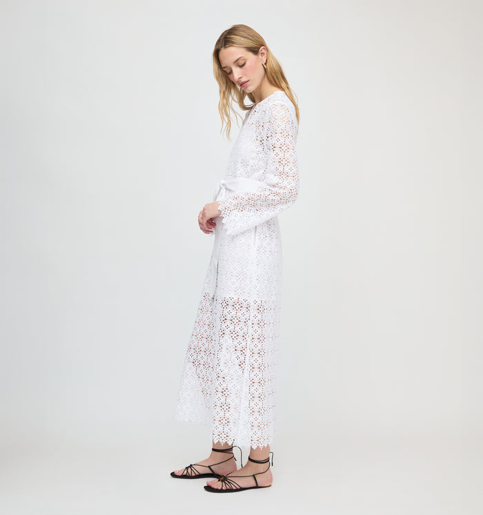 The Darinka Dress - White Medallion Lace