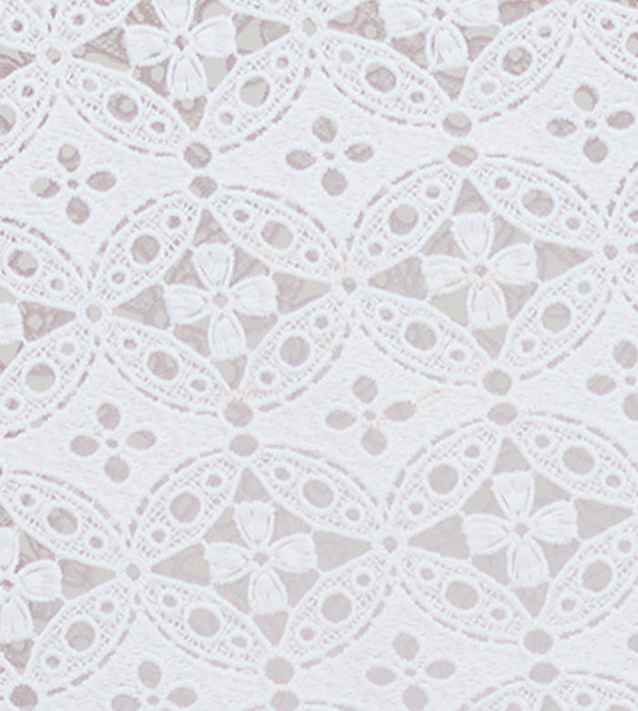 The Darinka Dress - White Medallion Lace