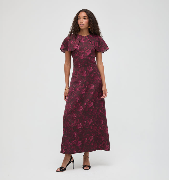 The Davina Dress - Annabelle Botanica Burgundy
