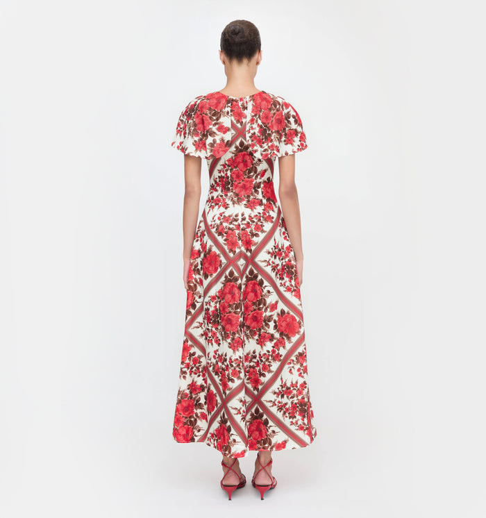 The Davina Dress in Red Diamond Rose color: Red Diamond Rose