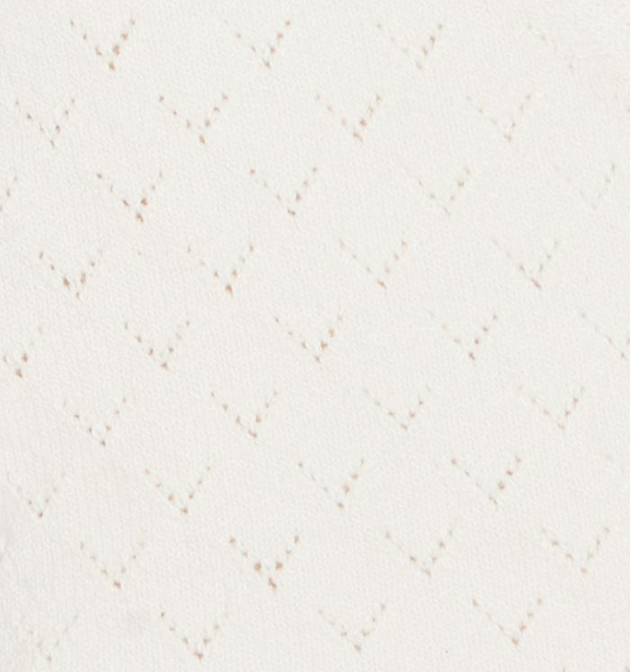 The Deirdre Wrap Sweater - Ivory Pointelle