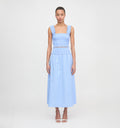 The Delphine Nap Skirt - Blue Stripe