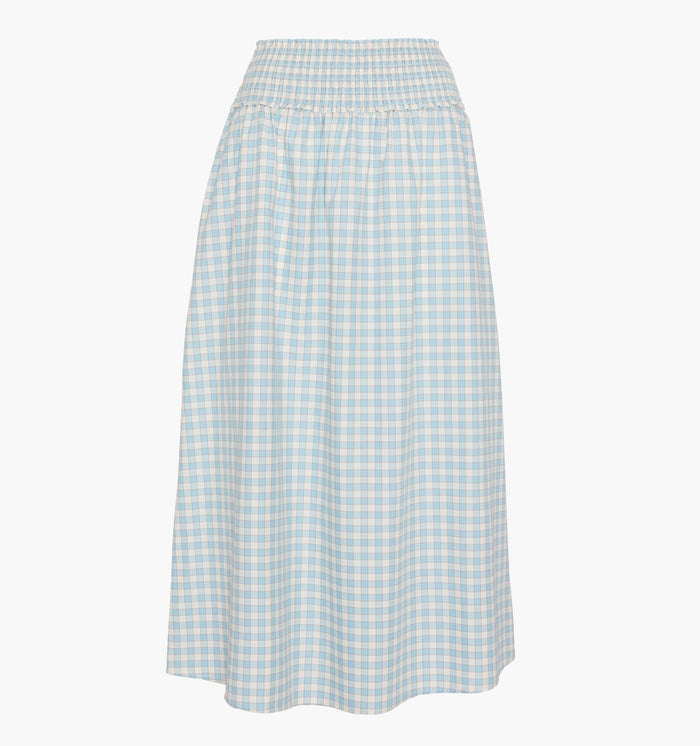 The Delphine Nap Skirt - Blue/Red Gingham