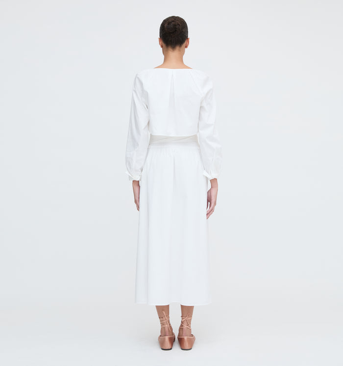 The Delphine Nap Skirt - White