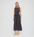 The Delphine Nap Skirt -  Wilshire Plaid Chocolate/Navy