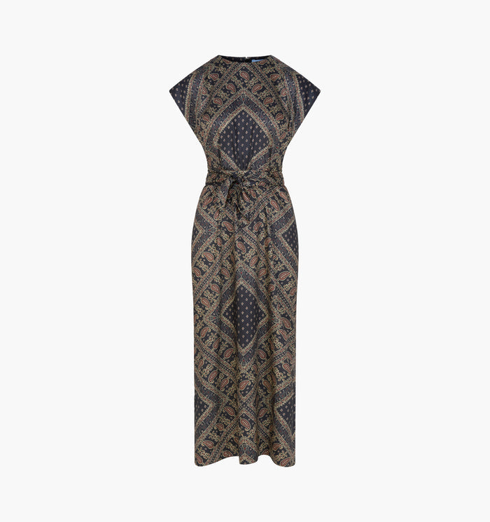 The Dris Dress - Carnaby Scarf Black