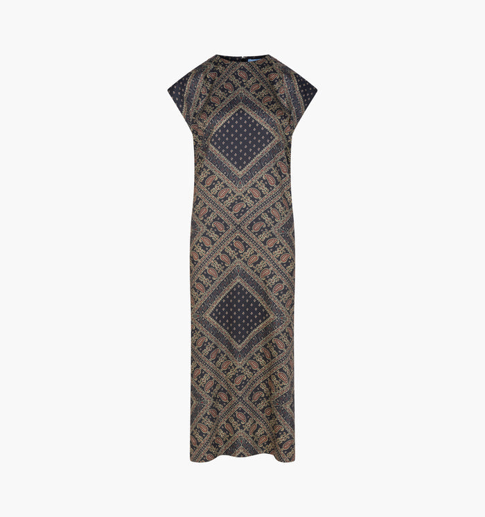 The Dris Dress - Carnaby Scarf Black