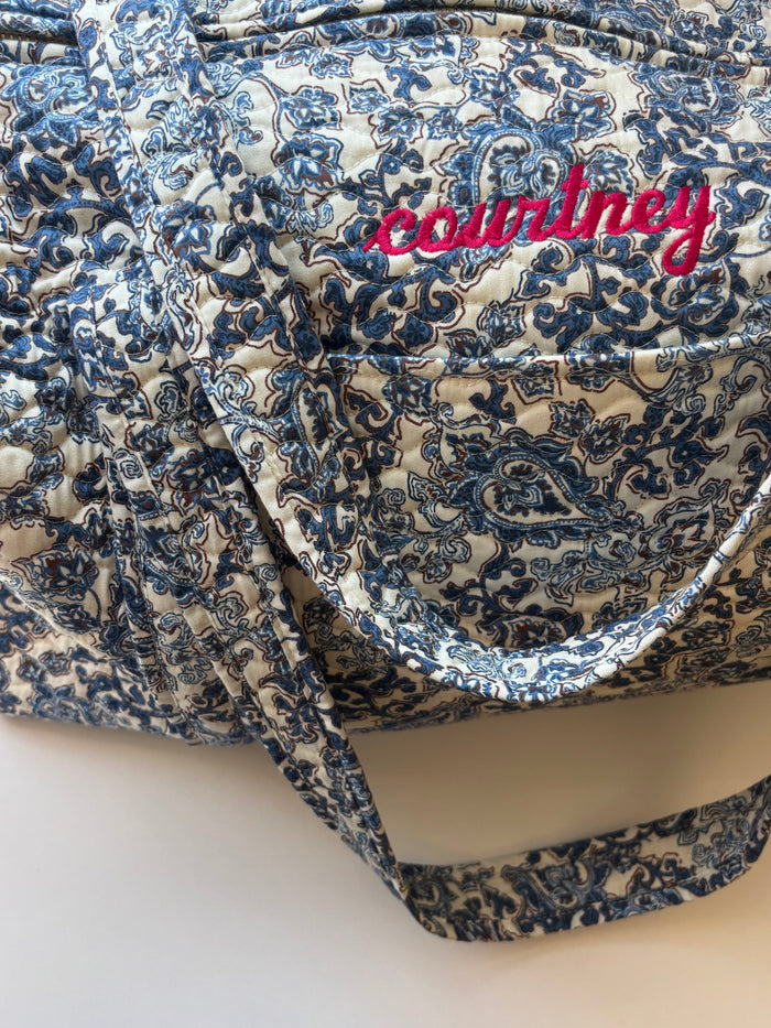 The Duffle Bag -  Chedworth Paisley Blue